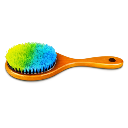 Create a beautiful colorful pain brush - icon | sticker