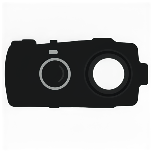 photo camera with two lenses - icon | sticker