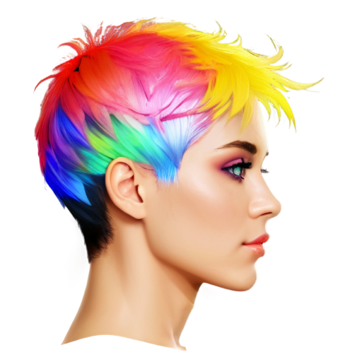 Generates a colorful profile headshot of a virtual character，with an abstract style - icon | sticker