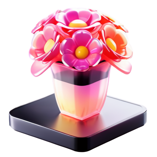 edible bouquet in pink - icon | sticker