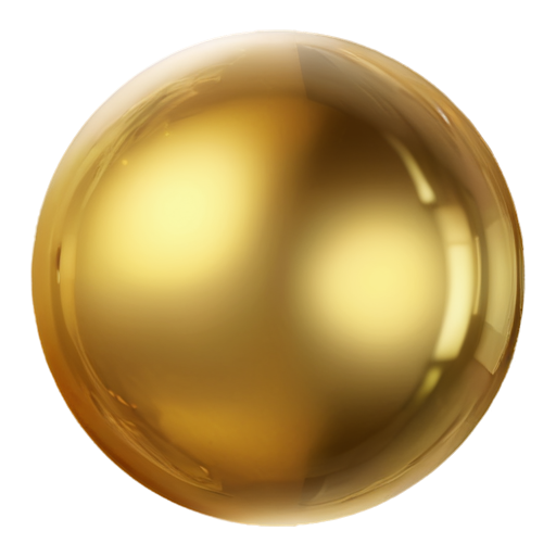 all shades of gold on the sphere - icon | sticker