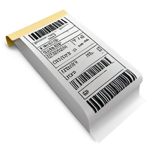 blank shopping receipt on transparent background - icon | sticker