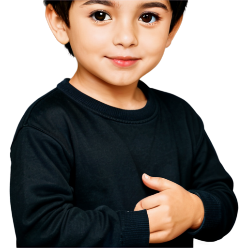 a small Ossetian dark-haired boy with a large mole above his lip and dimples - icon | sticker