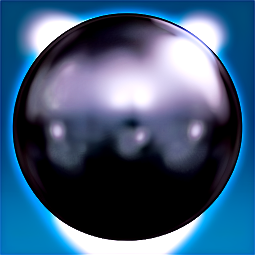 3D SPHERE BLACK AND WHITE - icon | sticker