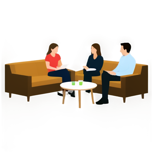 group of friends chatting in a livingroom - icon | sticker