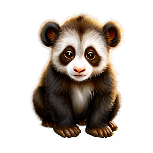 cute monkey panda - icon | sticker