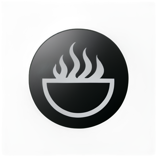 cooking symbol in black color without background - icon | sticker