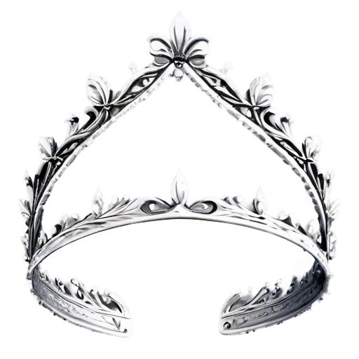 Medieval simple poor fantasy silver diadem - icon | sticker