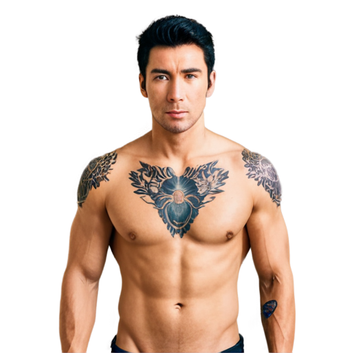 (WASIAN HUMAN TORCH) (RICKY BURNZ) 🔥 🔥 🔥 (BLACK HAIR, WHITE & ASIAN MAN) (SEXY MAN, NECK TATTOO, JAMES DEEN-LIKE MANNERISMS) - icon | sticker