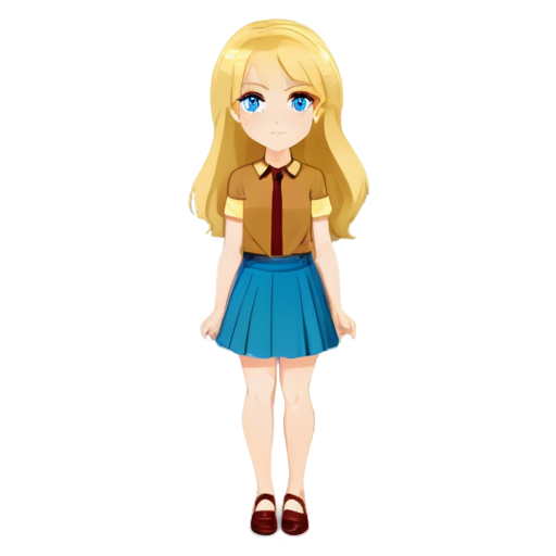 A full-length outfit for a tall, blue-eyed blonde in the following colors: honey, yellow, burgundy, pink, or leaf green. - icon | sticker