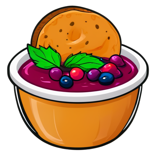 A soup puree of yam herbs and chav berries with yam spices. - icon | sticker