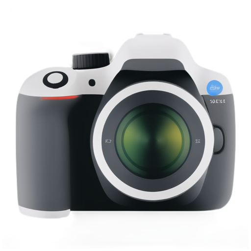 photo camera with two lenses - icon | sticker