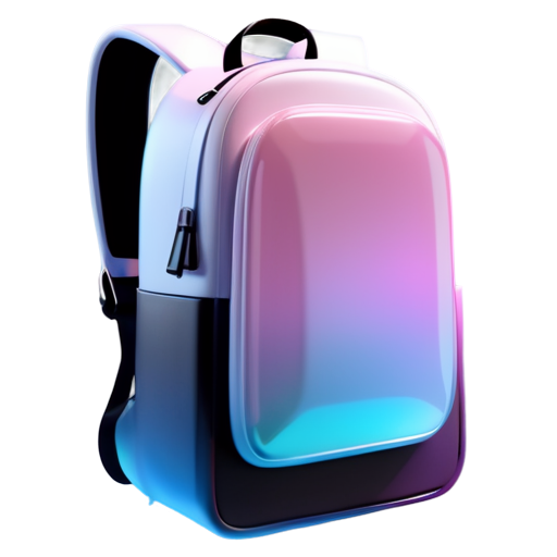 A backpack cameras levitating around it 3d model - icon | sticker