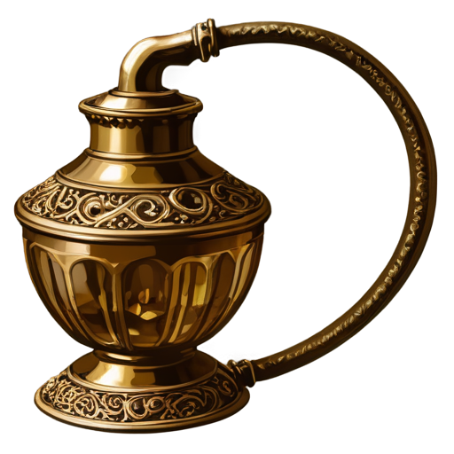 Medieval reach intricate oil lamp - icon | sticker