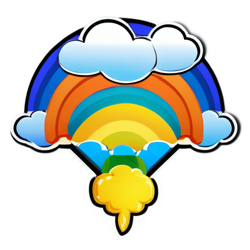 watch the sky that rainbow - icon | sticker