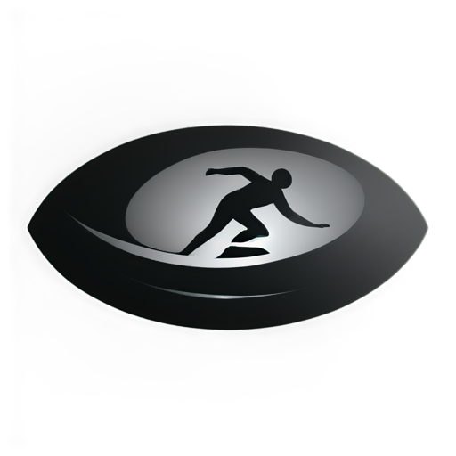 water sports in black color without background - icon | sticker