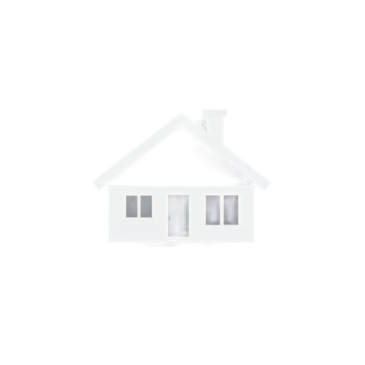 line art; white line; simple villa - icon | sticker