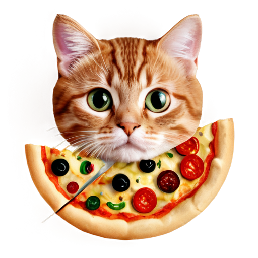 kitty pizza - icon | sticker