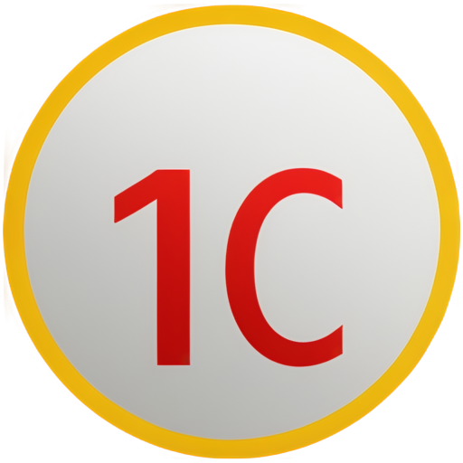 a yellow circle with the red text "1C" like wire - icon | sticker