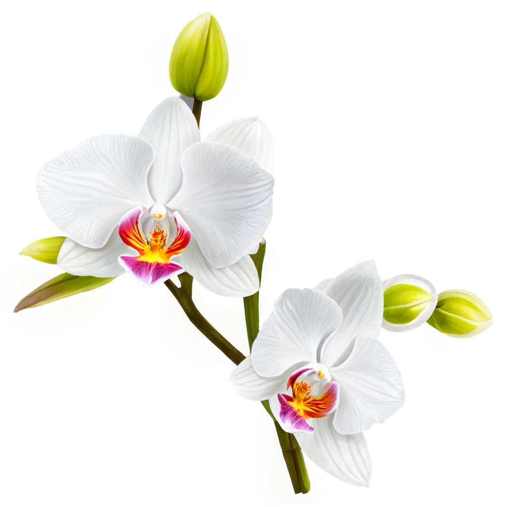 exotic tropical orchid - icon | sticker