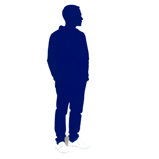 man silhouette no background - icon | sticker