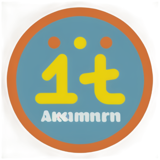 logo for a children's educational center, the name of which is made of colorful, cheerful letters "Akahemnr Detctba". associations with creativity and creative thinking in children. educational toys. the emblem depicts a boy and a girl. - icon | sticker