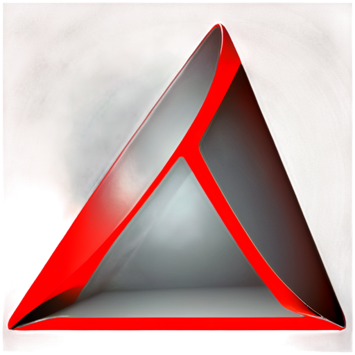 red triangle on dark background - icon | sticker