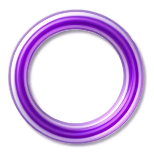 A lilac circle representing a boil, with a soft green line running around it - icon | sticker