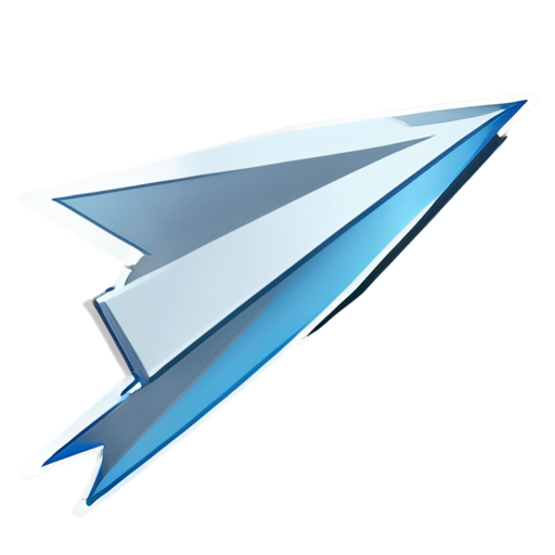 paper airplane with a ruble icon on the wing - icon | sticker