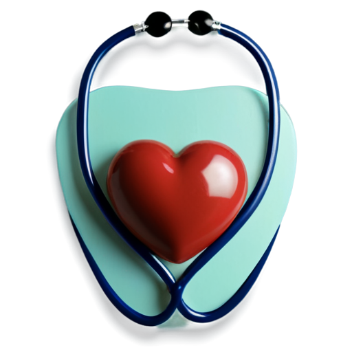 stethoscope and health diary formatting a heart - icon | sticker