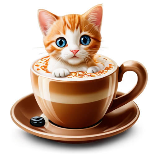 kitty latte - icon | sticker