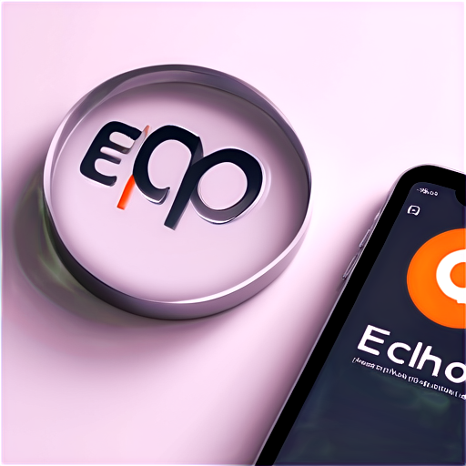 "Create a minimalist logo for an English learning website named 'Echo English.' The design should be primarily in white and orange, reflecting the website's key color palette. The logo should incorporate simple, illustrative elements that convey the concept of language learning and echo. The overall style should be clean, modern, and approachable, with a focus on readability and versatility across different digital platforms. - icon | sticker