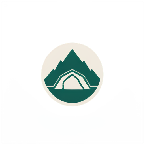 A logo that depicts a camping atmosphere - icon | sticker