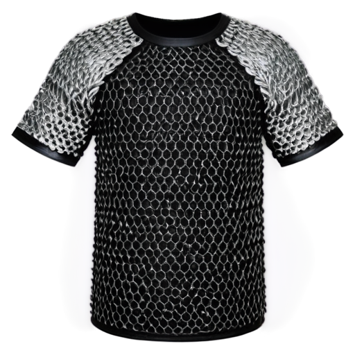 Medieval fantasy chainmail shirt, made of steel rings - icon | sticker