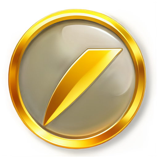 gold icon. inside is a golden line diagonally. icon on a transparent background - icon | sticker