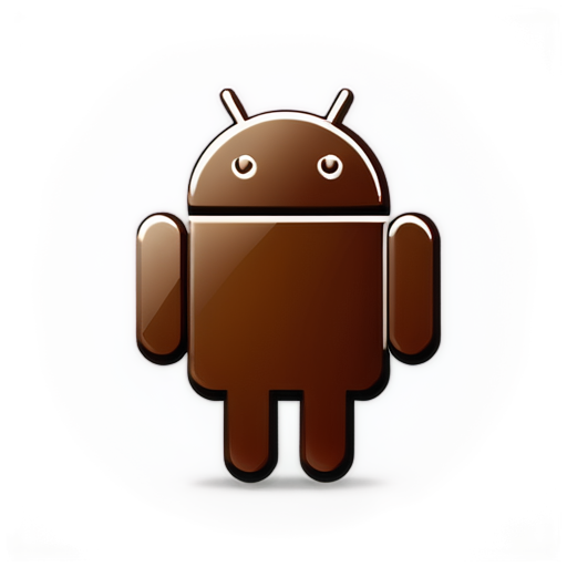 The icon should have a clean, modern style, without cartoonish elements. Include: Android icon - icon | sticker