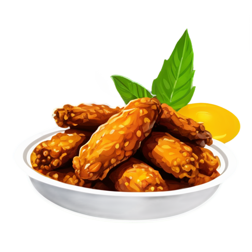 Soft and crispy chaw amai wings roasted in am spices. - icon | sticker