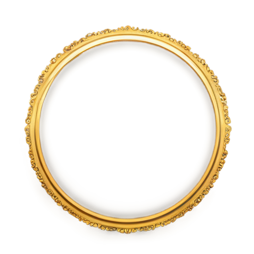 gold circle border transparent background - icon | sticker