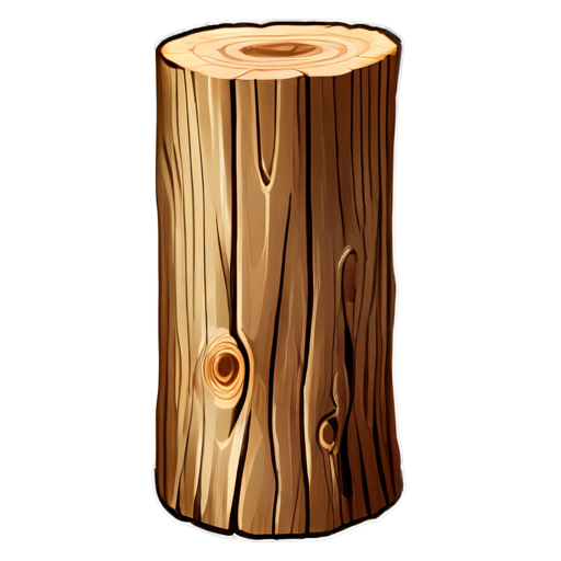 icon of a lying tree log without background - icon | sticker