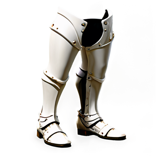 Medieval fantasy greaves pants made of bones, matte - icon | sticker