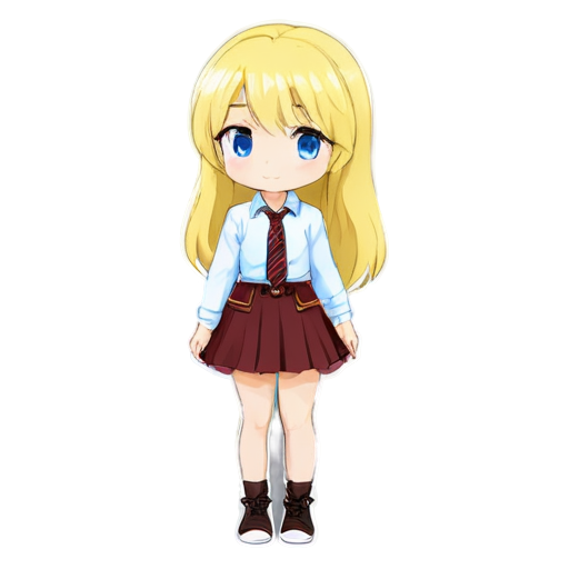 A full-length outfit for a tall, blue-eyed blonde in the following colors: honey, yellow, burgundy, pink, or leaf green. - icon | sticker