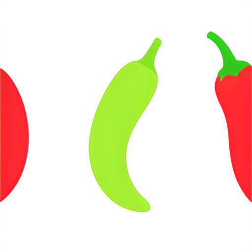 two chili, one green, one red - icon | sticker