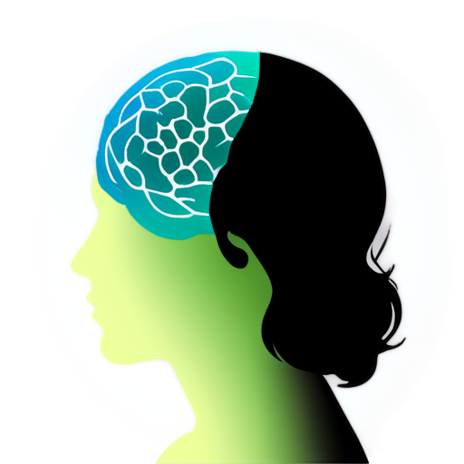 Create an avatar for a psychology blog aimed at a mixed audience (both men and women). The image should convey trust, professionalism, and warmth. Include a symbol of psychology, like a silhouette of a head with a neural network or a stylized brain, surrounded by calm, neutral colors (such as soft blues, greens, and grays). The background should be light, clean, and minimalist, so as not to distract from the main image. - icon | sticker