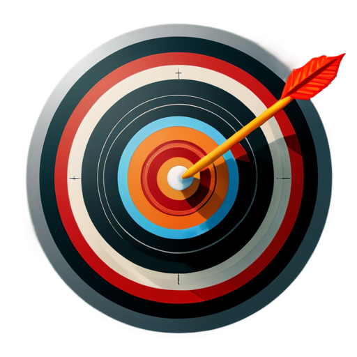 a vector logo design, main symbol:an arrow hit the bullseye,Moderate,clear background - icon | sticker