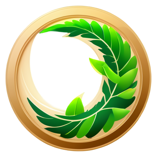 An icon for the BEO cryptocurrency, symbolizing a path and development. Imagine a winding trail leading to a sun or horizon, surrounded by leaves. The colors include brown and sandy tones for the path and green for the environment. The design elements convey movement and sustainability." - icon | sticker