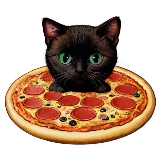 kitty pizza - icon | sticker