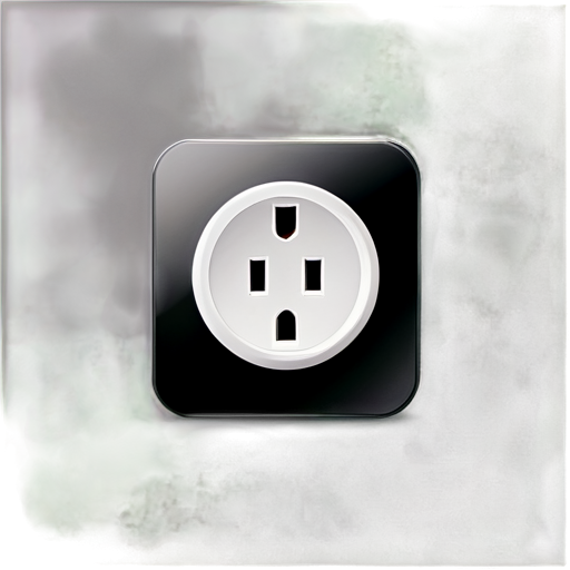 Design an icon for a smart socket with a modern and technological style. The main body of the icon should prominently feature the letters "V," "I," and "P," representing voltage, current, and power. Incorporate an electric symbol, such as a lightning bolt, plug, or wave, to emphasize the electrical theme. The design should be clean and minimalistic, with orange and white as the primary colors. - icon | sticker