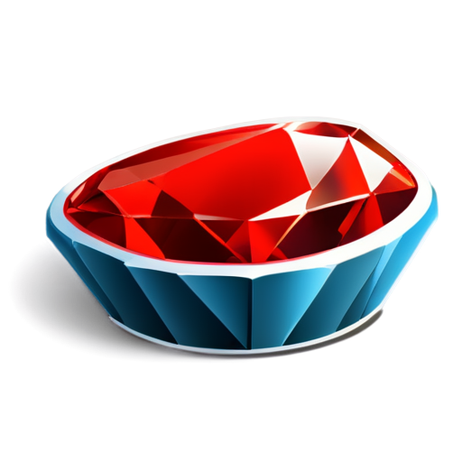 diamond 3d vector icon for 2d merge game, playrix style - icon | sticker