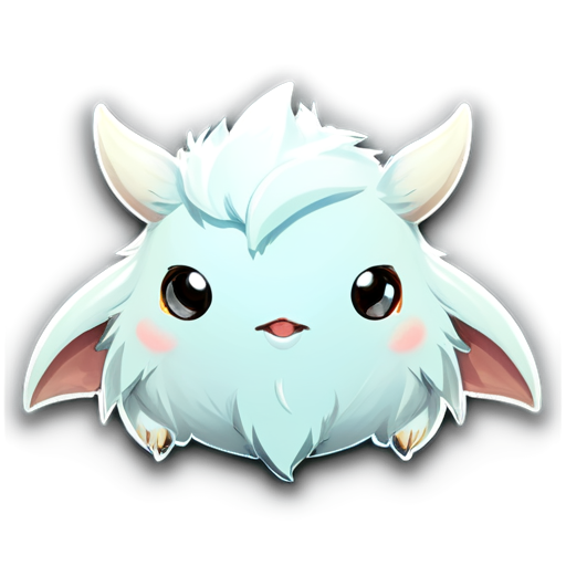 The League of Legends Howling Abyss has a cute logo with the element of Poro. - icon | sticker