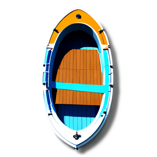 simple icon for easy path in a boat - icon | sticker